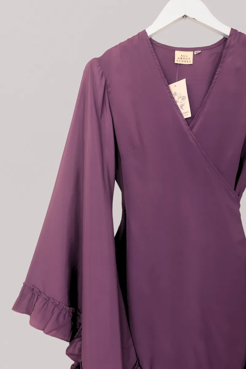 Khroma Venus Mini Wrap Dress in Lavender Purple