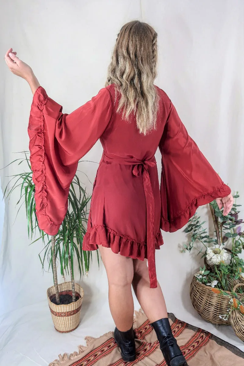 Khroma Venus Mini Wrap Dress in Scarlet Red