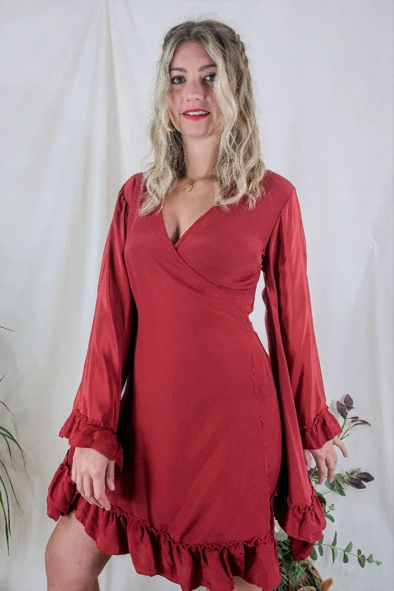 Khroma Venus Mini Wrap Dress in Scarlet Red