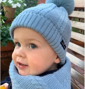 KIDS Beanie & Scarf - Blue