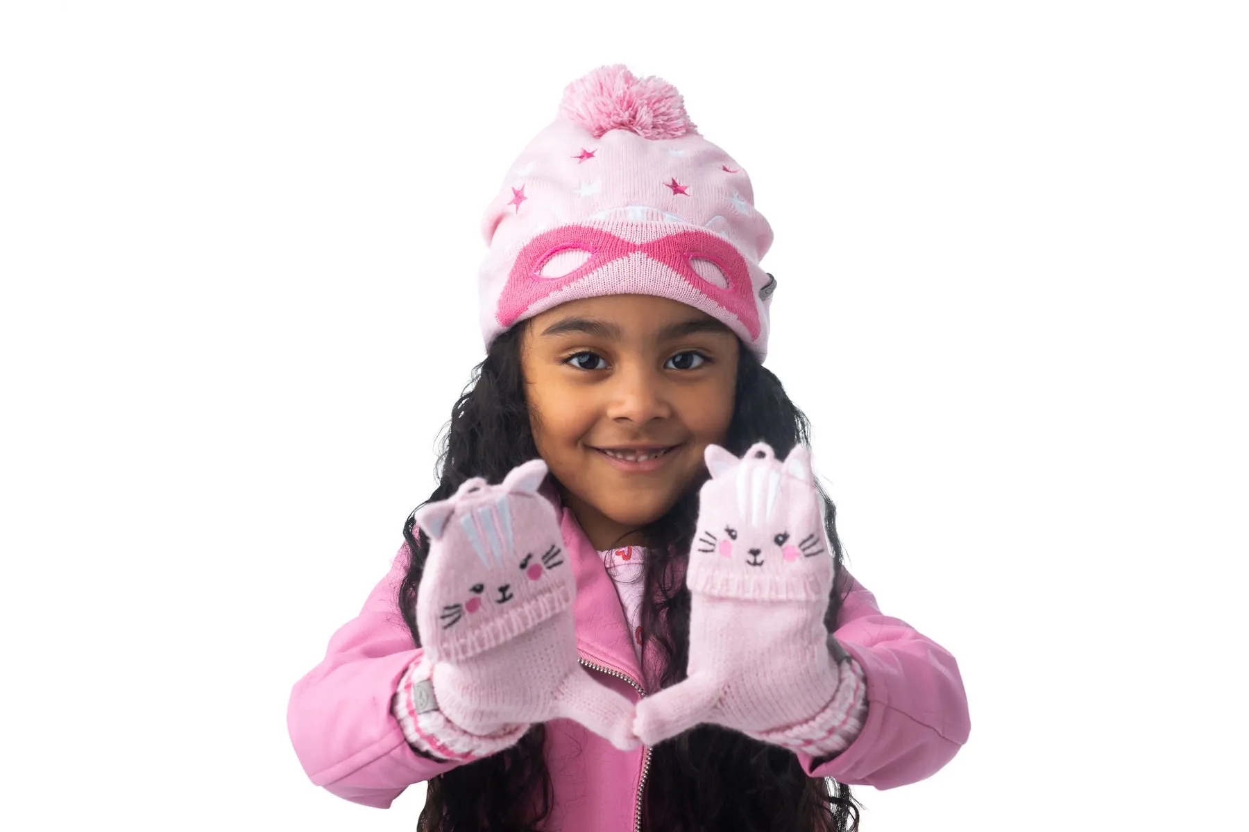 Kids Knitted Beanie - Cat