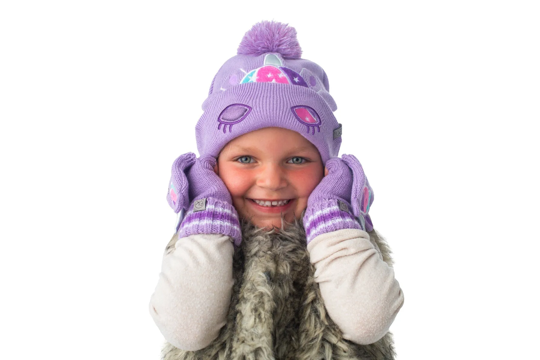 Kids Knitted Beanie - Unicorn