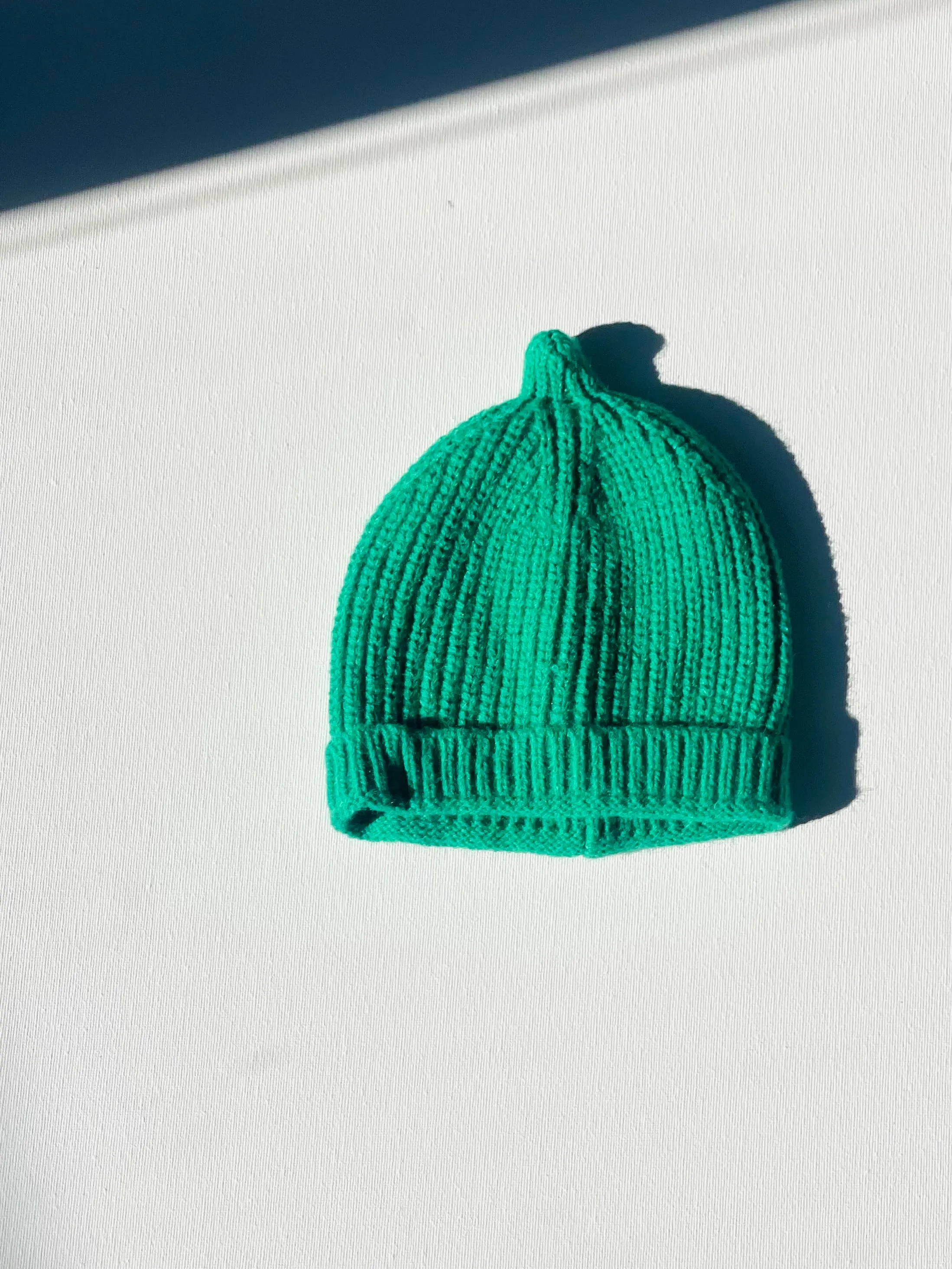 knit beanie | green