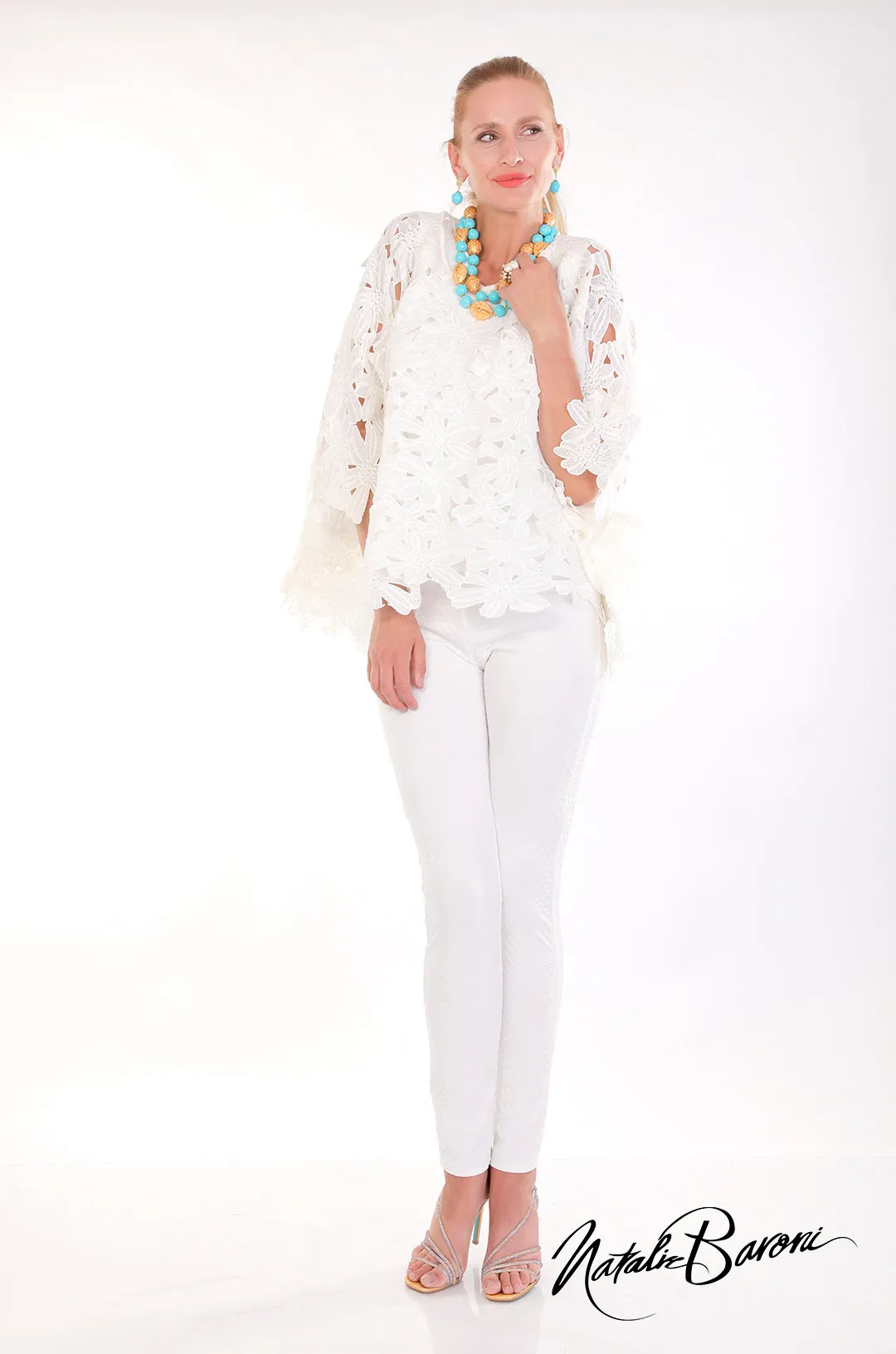 Lace Poncho Top - Burano