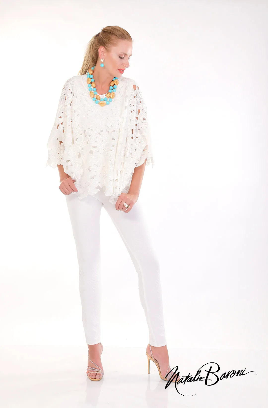 Lace Poncho Top - Burano