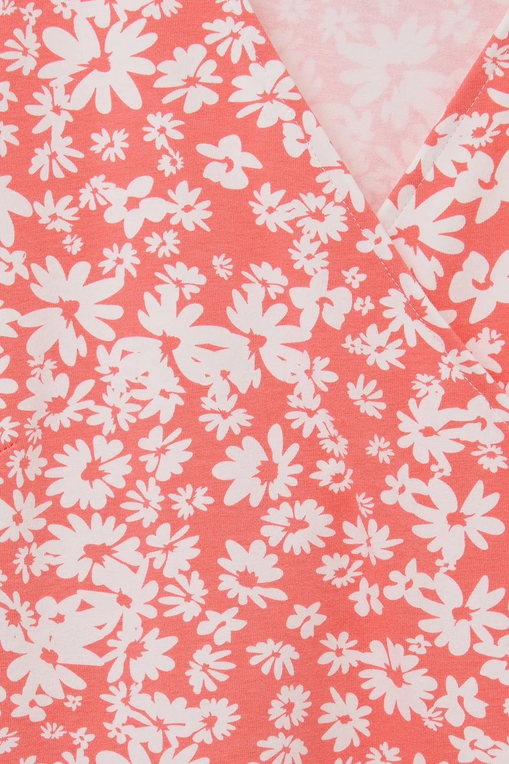 Lena Dress - Coral Daisy