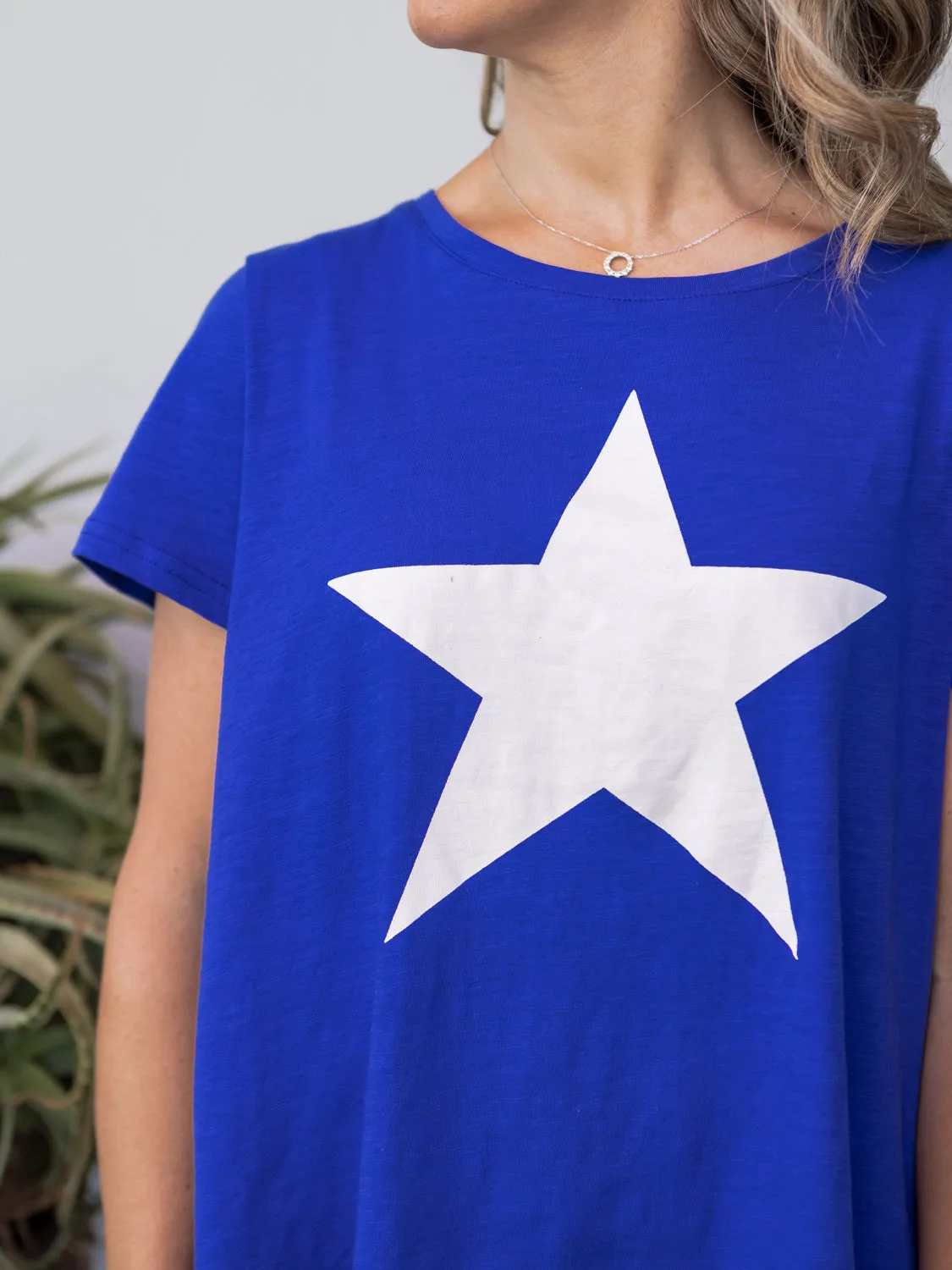 Maggie  Tee - Blue/White Star