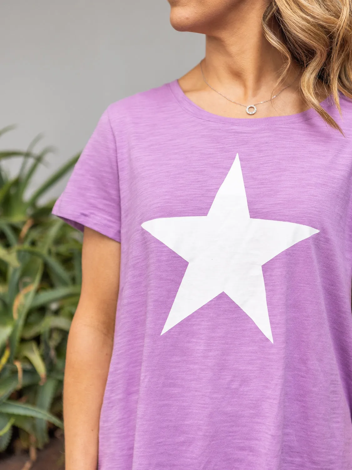 Maggie  Tee - Lilac / White Star