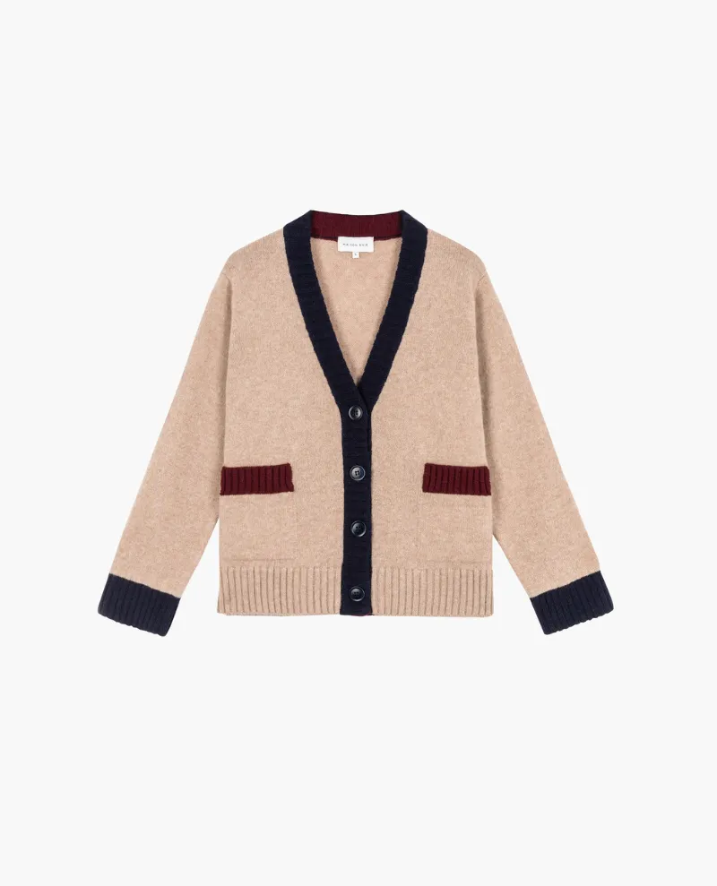 Maison Anje Betty Beige Cardigan - UK10