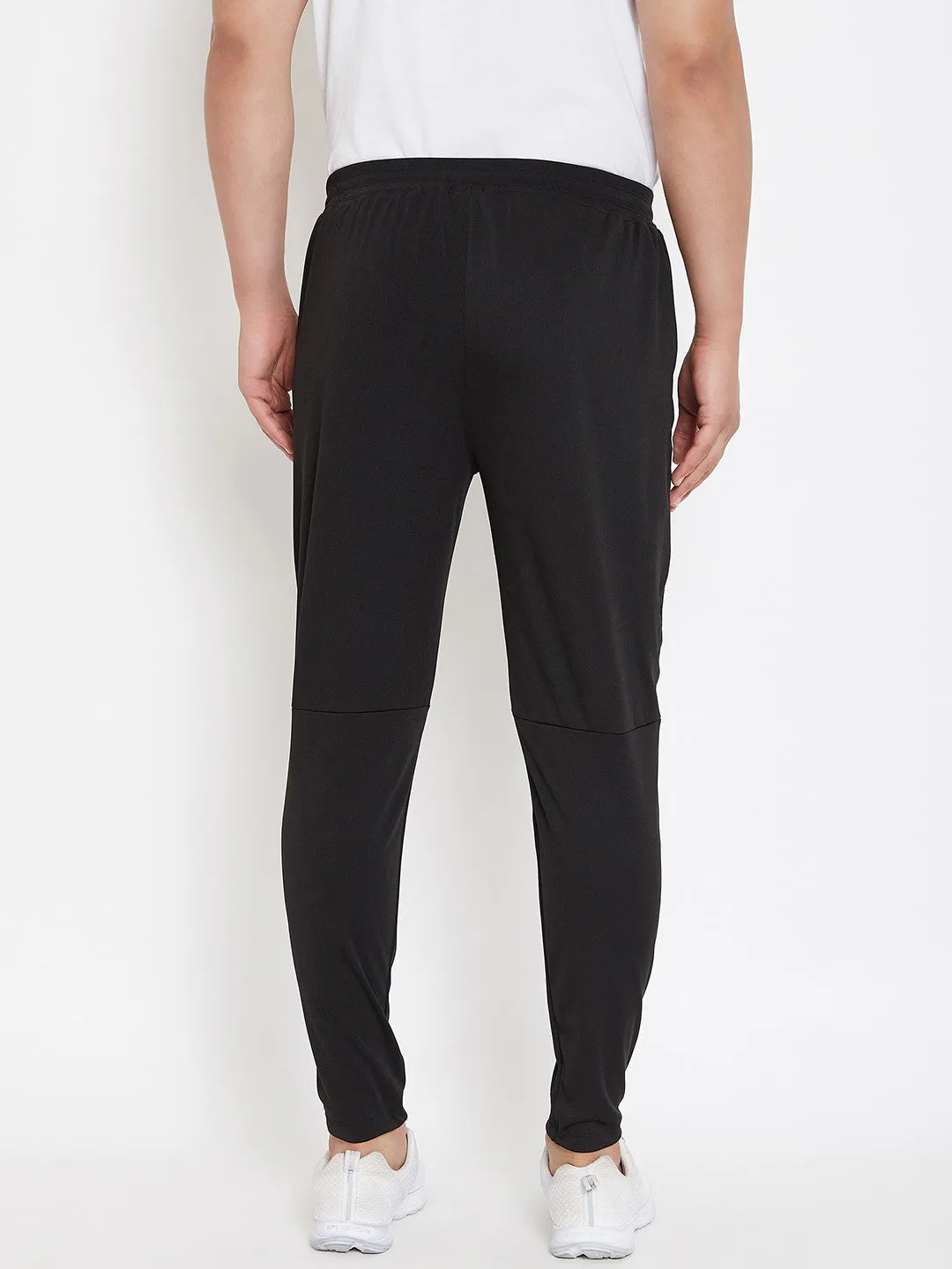 Men Solid Black Track Pants (Pack of 1)