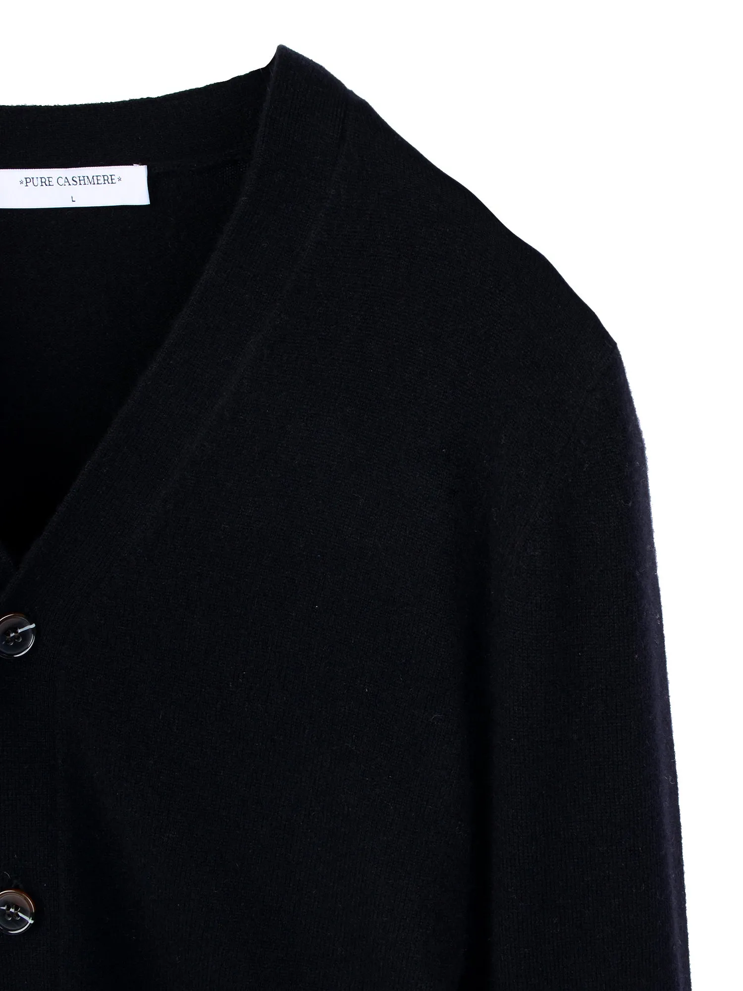 Men V-Neck Cardigan_Black