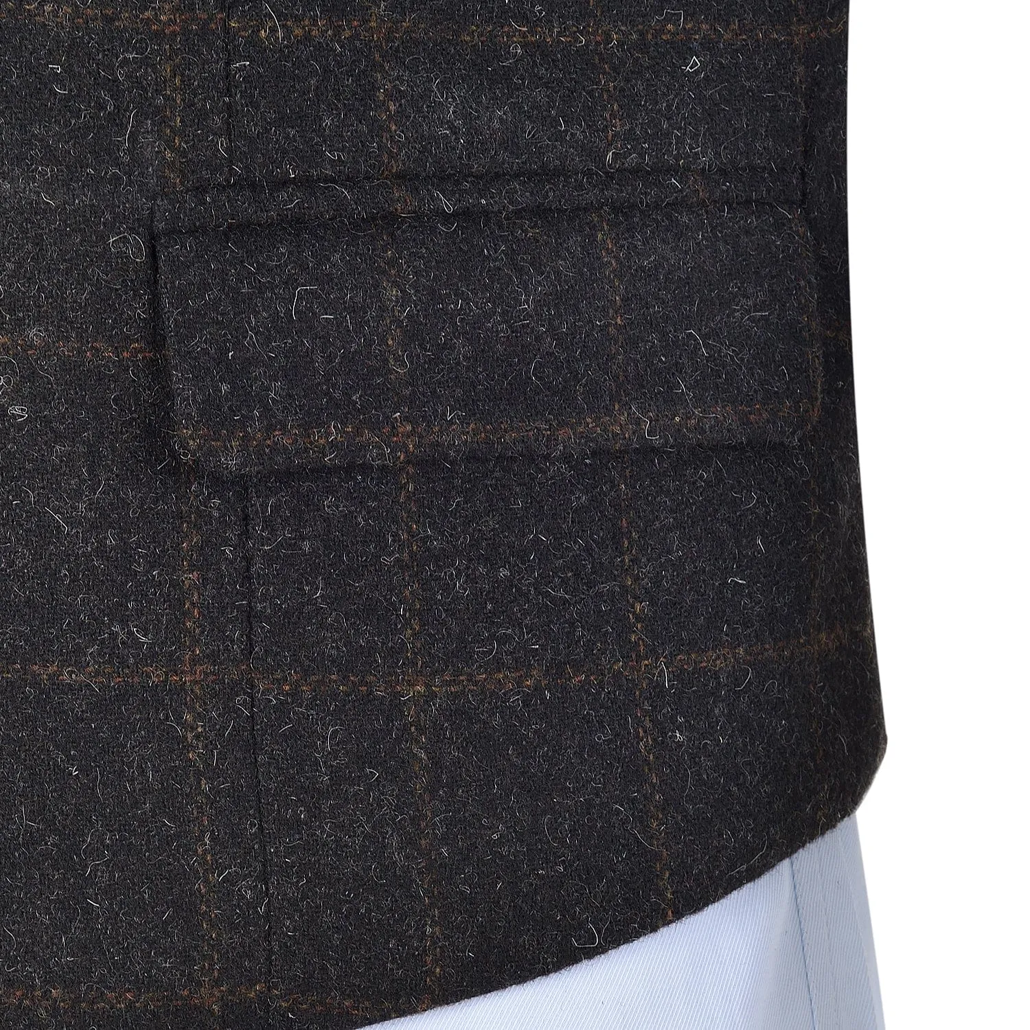 Men's Formal Notch Lapel Suit Vest Tweed Waistcoat