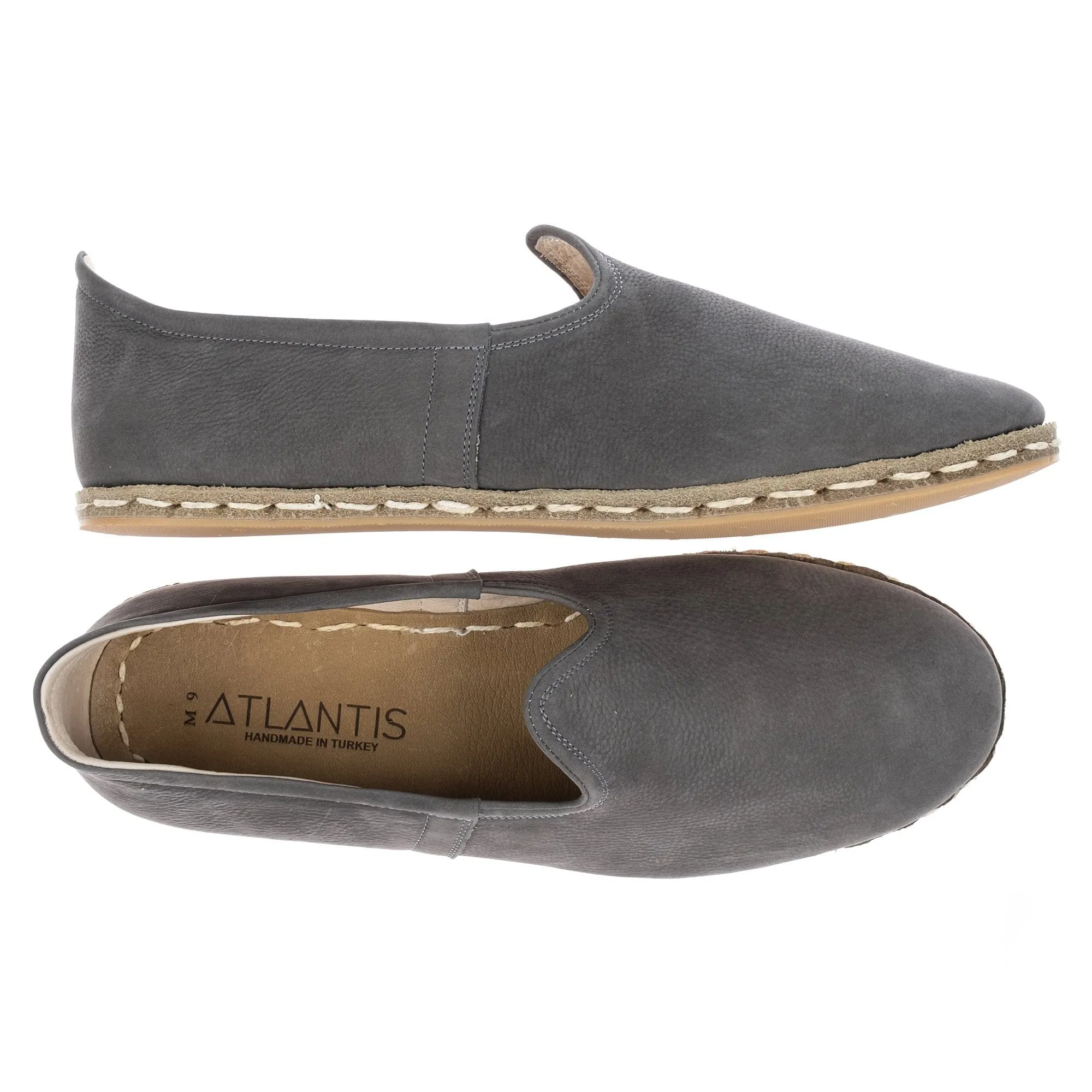 Men's Gray Slip On Shoes