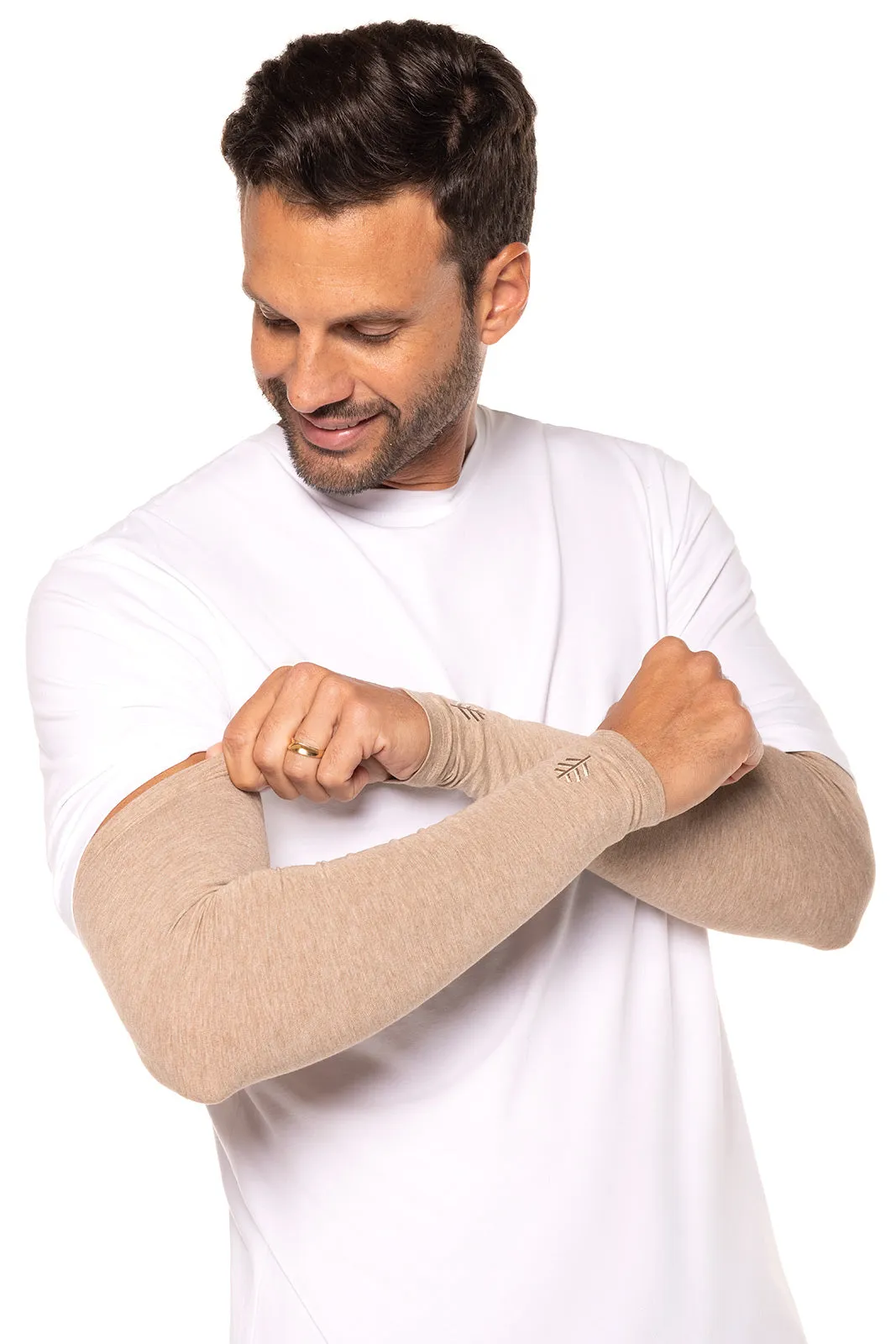 Men's Navagio Sun Sleeves  |  Dark Taupe Heather