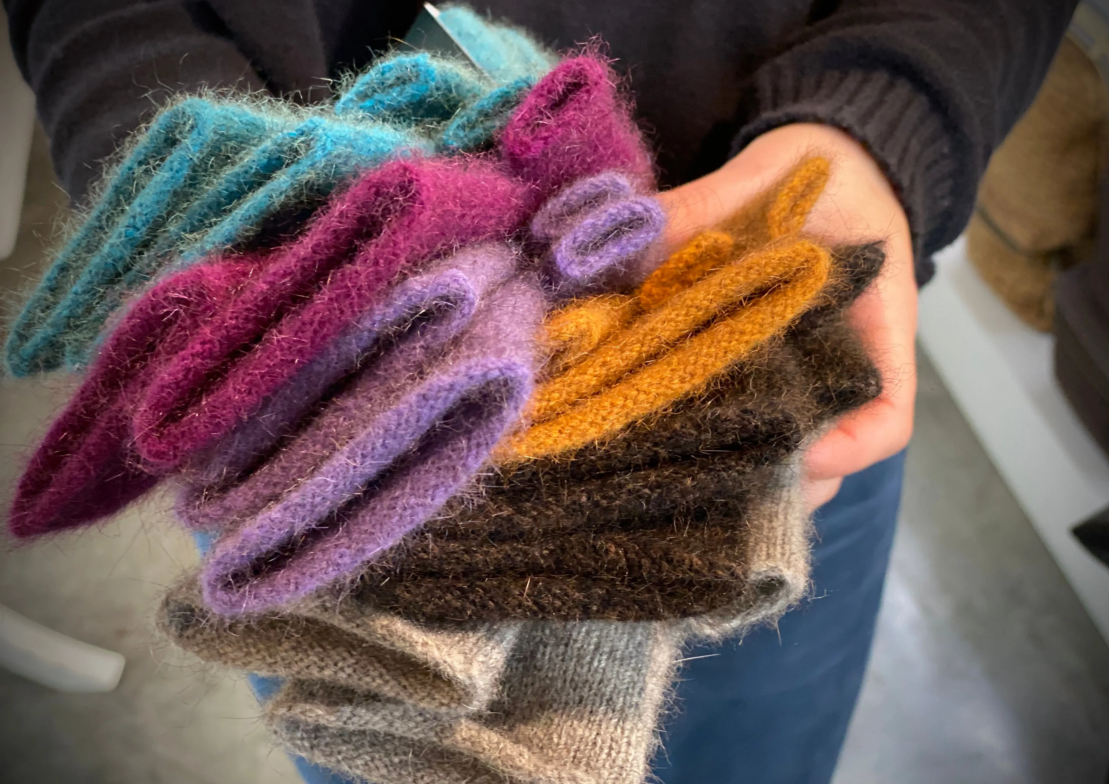 Merino Possum Fingerless Mittens