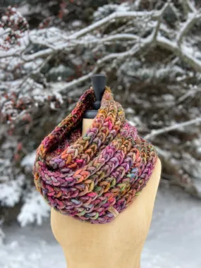 Merino wool knit infinity scarf