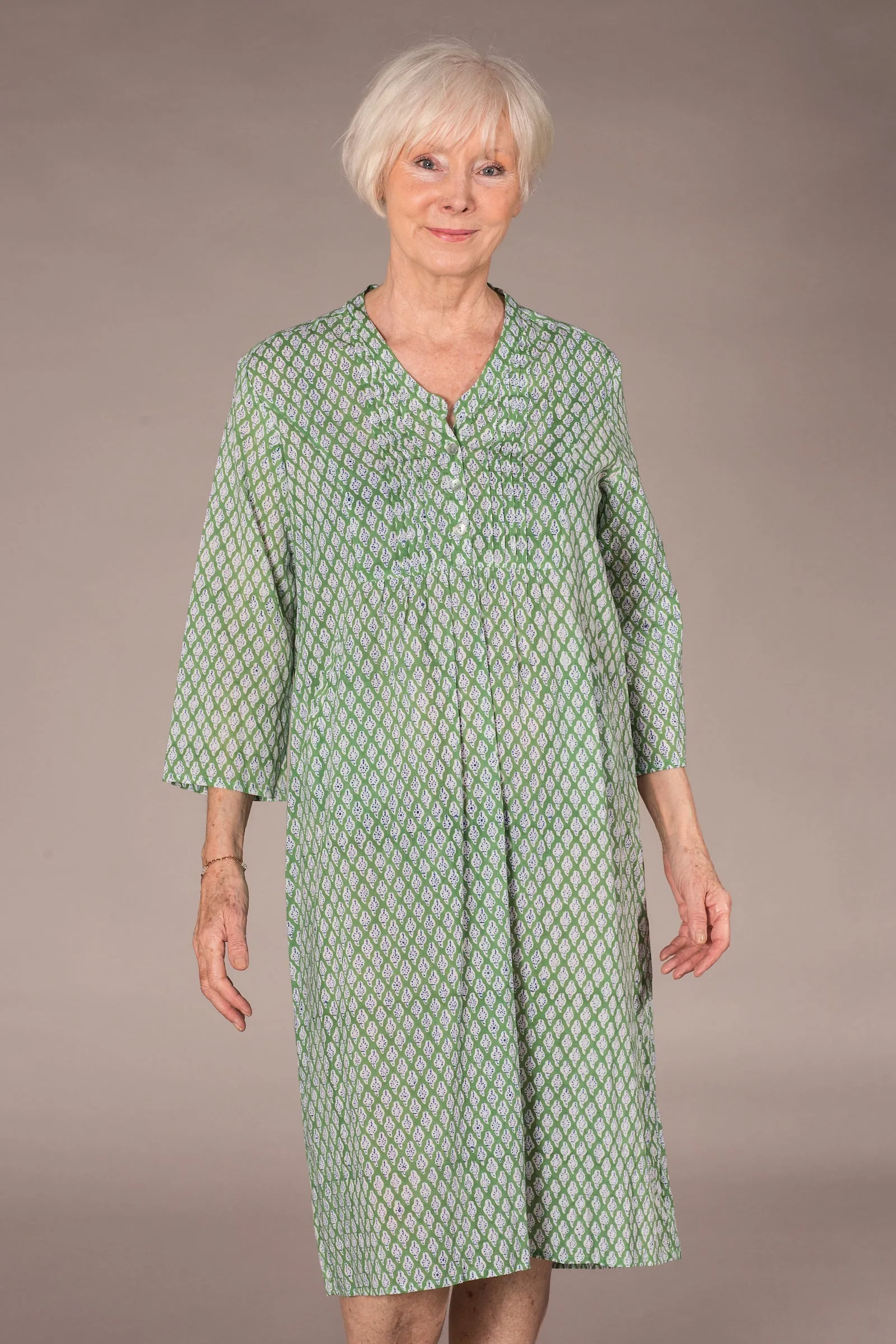 Millie Dress Hand Block Printed In Pure Cotton