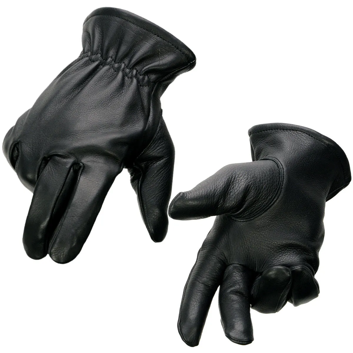 Milwaukee Leather SH858 Men's Black Thermal Lined Deerskin Motorcycle