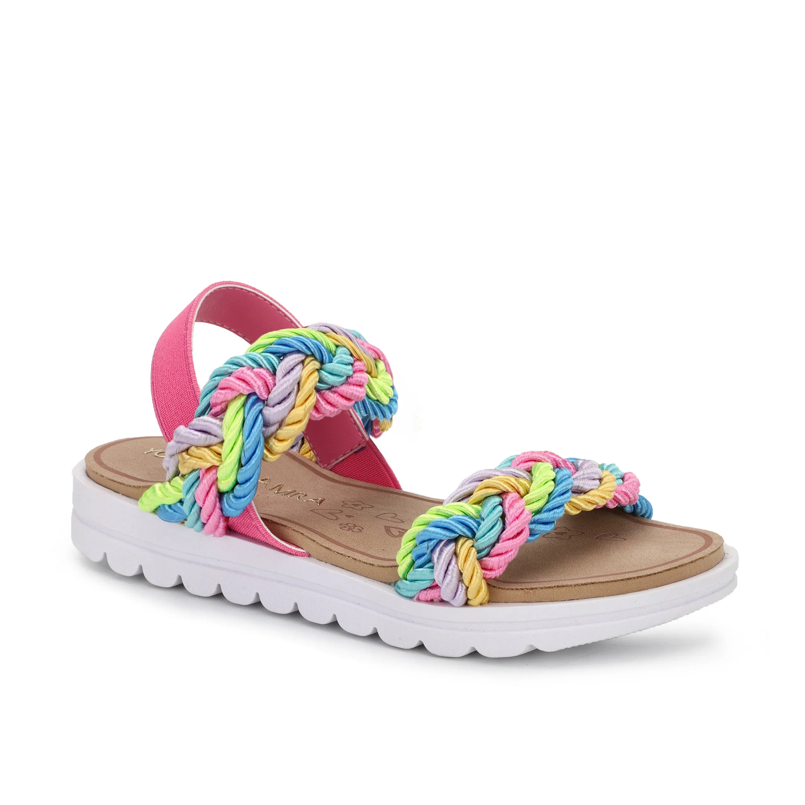 Miss Bradie Rope Sandal in Multi - Kids