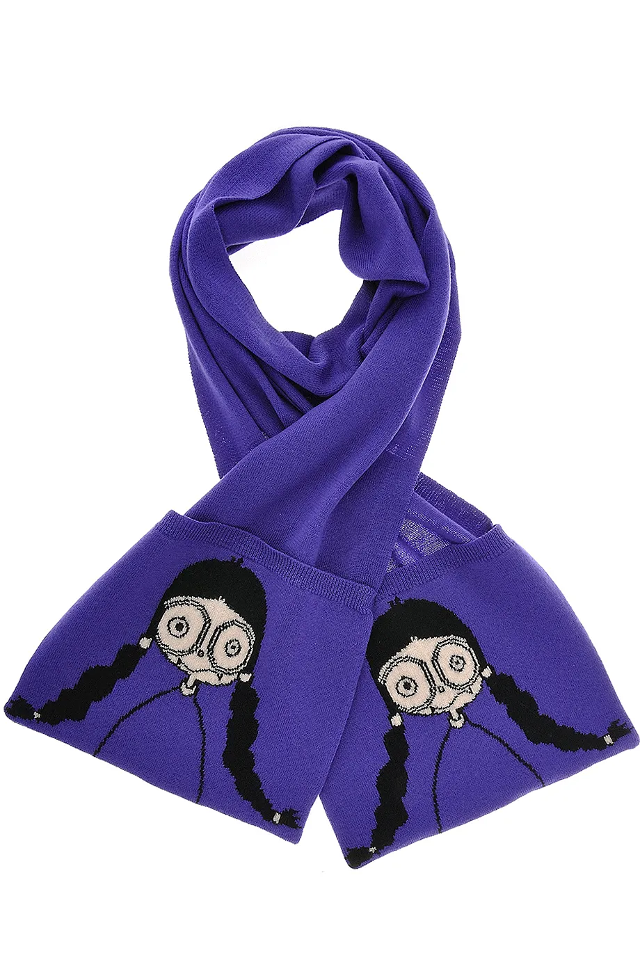 MISS MARC Purple Wool Woman Scarf