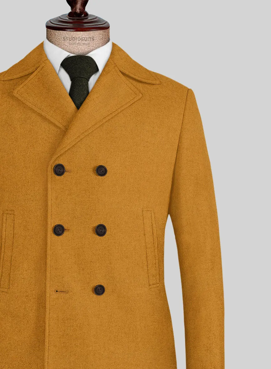 Naples Mimosa Yellow Tweed Pea Coat