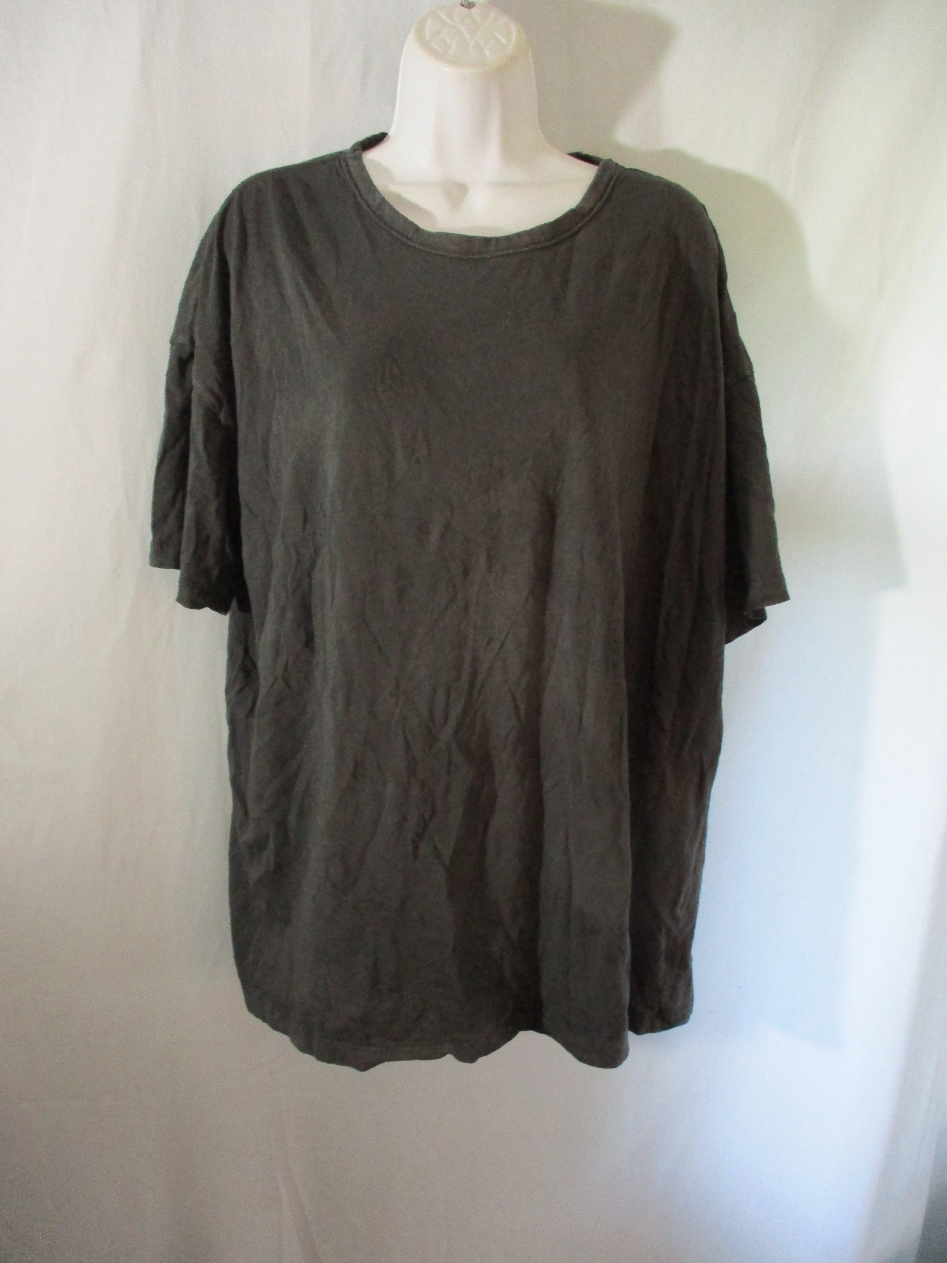 NEW AERIE Tee T-Shirt Top XL CHARCOAL GRAY GREY CREWNECK