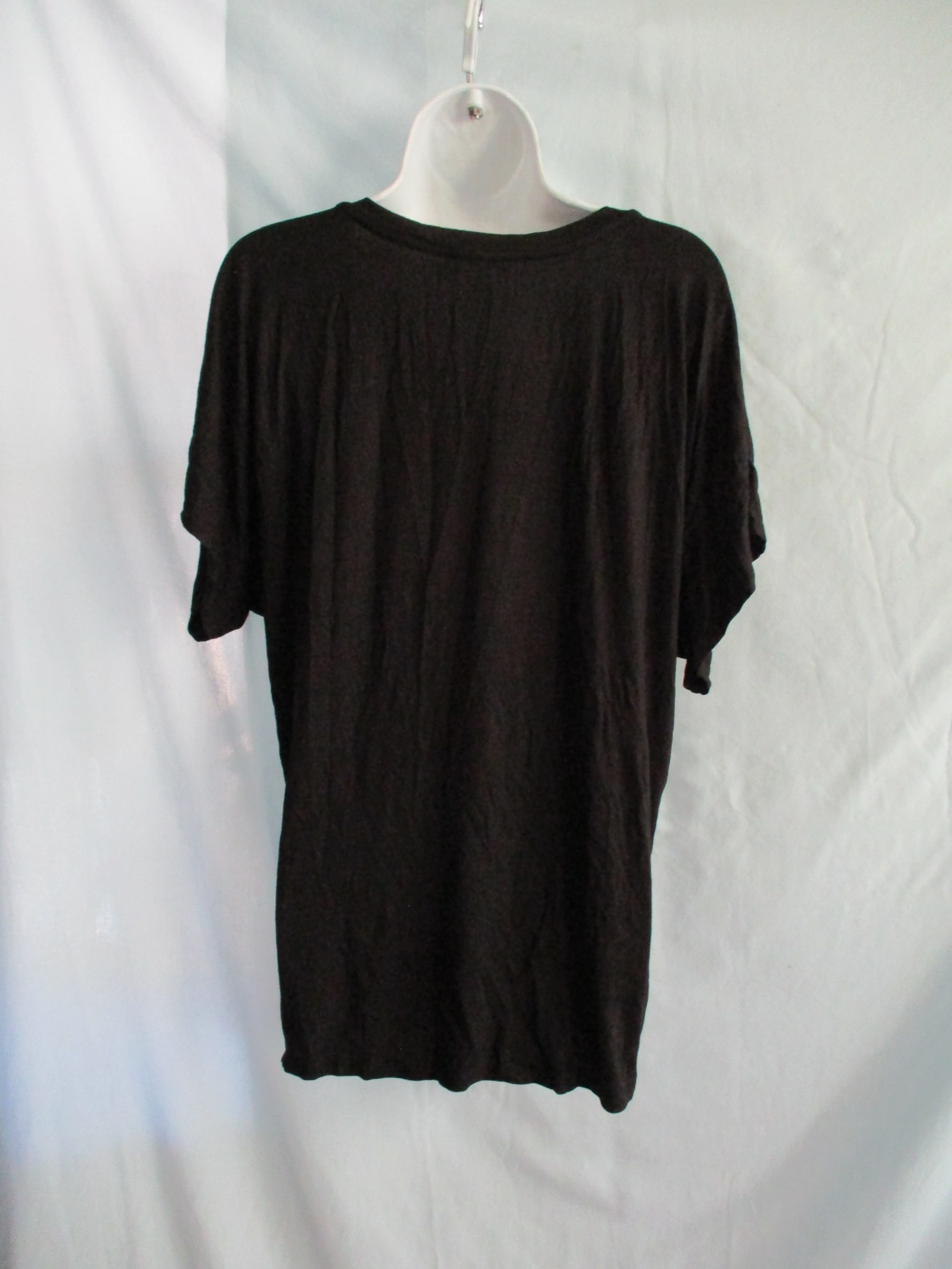 NEW SIVANA BAMBOO LUXE Oversize Tee 100% Cotton T-Shirt Top M BLACK