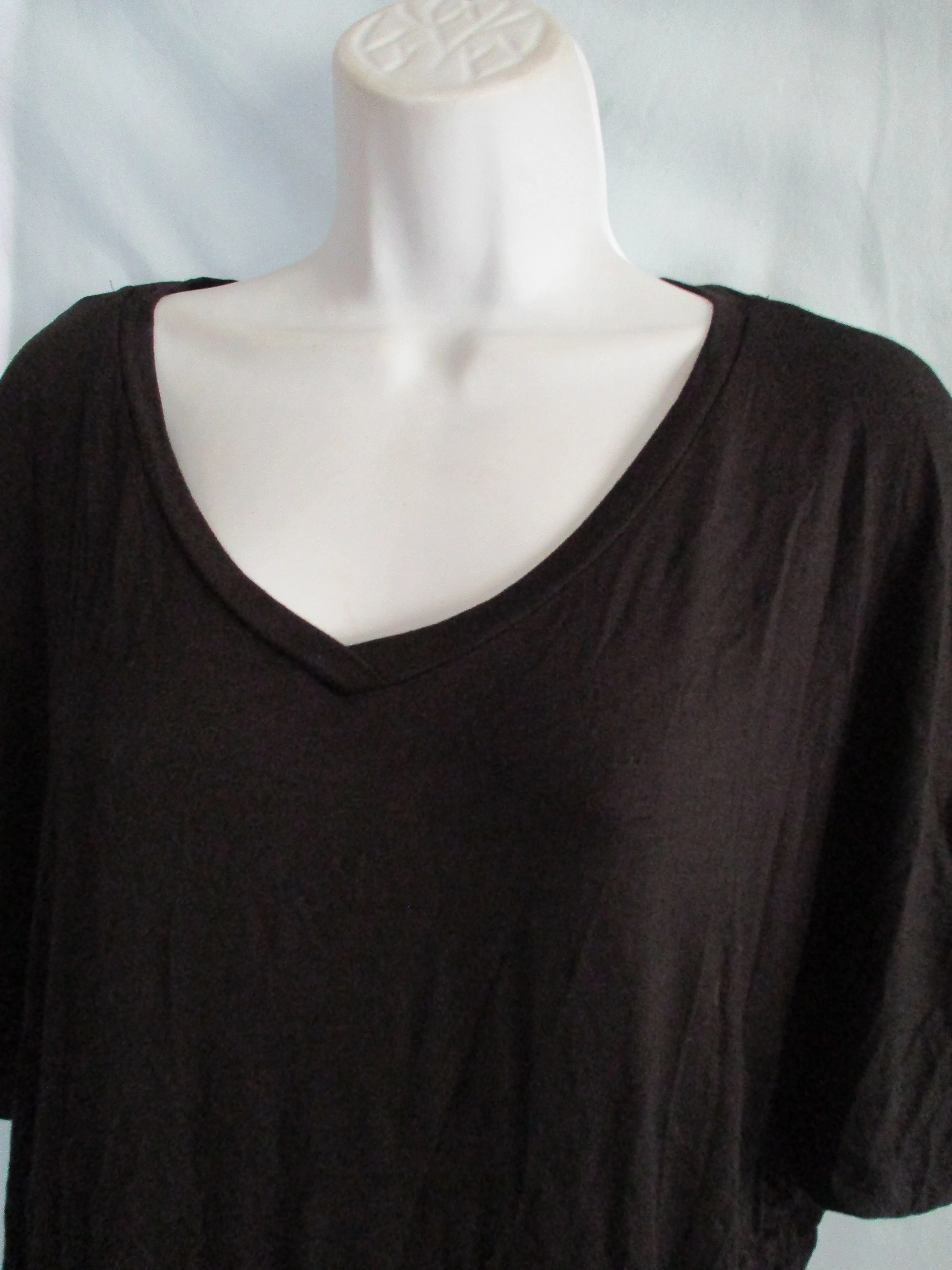 NEW SIVANA BAMBOO LUXE Oversize Tee 100% Cotton T-Shirt Top M BLACK