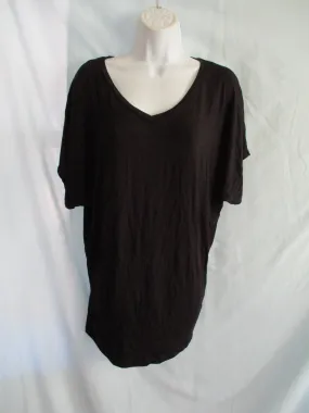 NEW SIVANA BAMBOO LUXE Oversize Tee 100% Cotton T-Shirt Top M BLACK