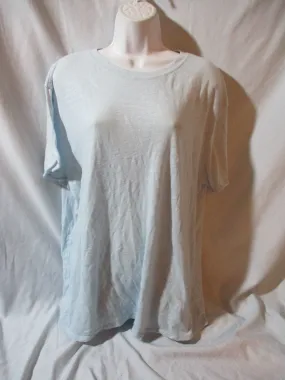 NEW WE THE FREE PEOPLE Oversize Tee 100% Cotton T-Shirt Top L POWDER BLUE