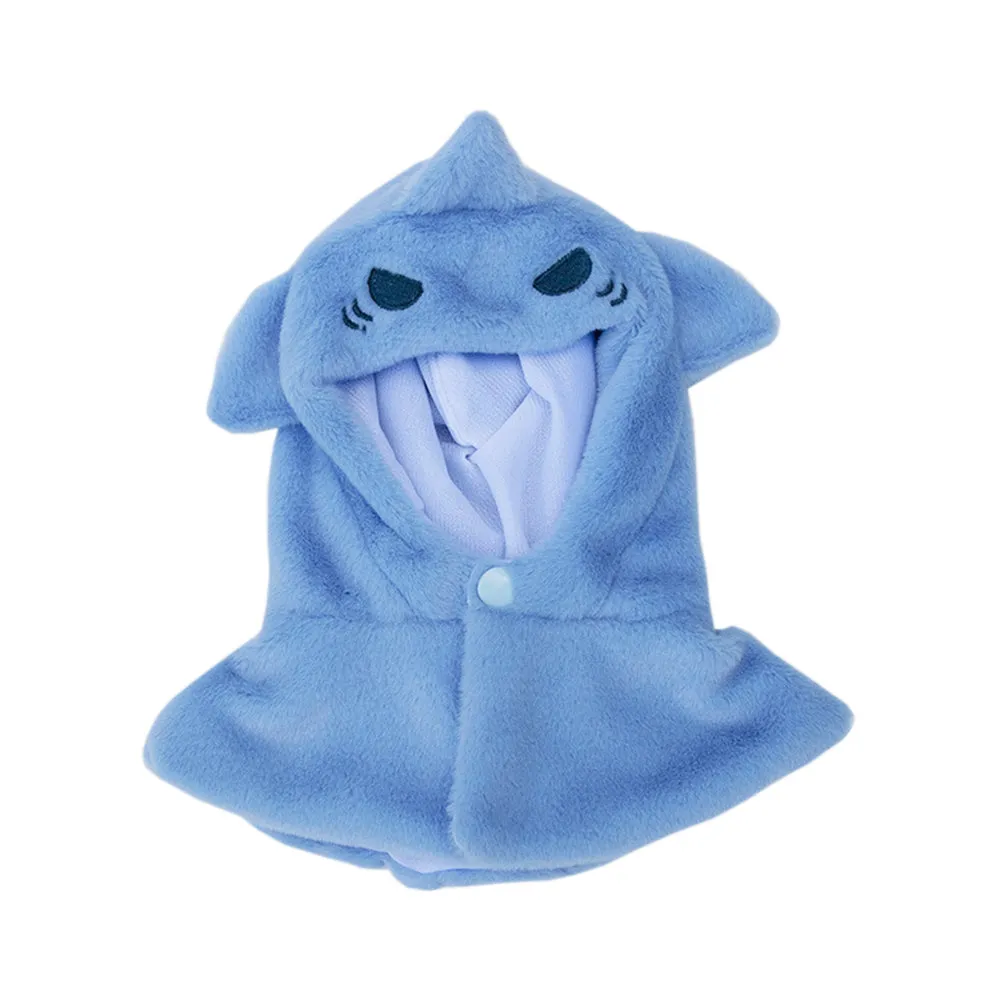 niannyyhouse 10cm 20cm Plush Doll Clothes Shawl Dinosaurs Sharks Rabbits Bears Puppies Embroidered Poncho Dolls Dress Up