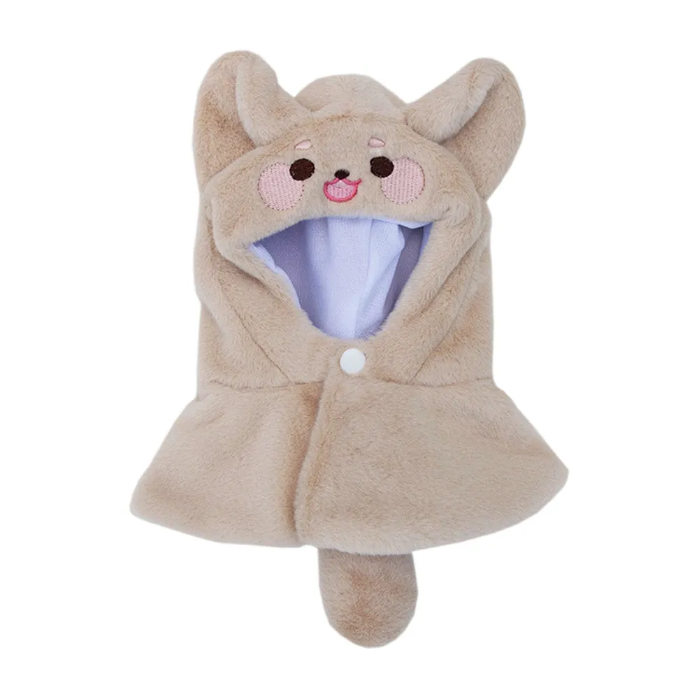 niannyyhouse 10cm 20cm Plush Doll Clothes Shawl Dinosaurs Sharks Rabbits Bears Puppies Embroidered Poncho Dolls Dress Up