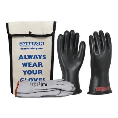 Oberon Rubber Electrical Insulating Gloves Kit - Class 0