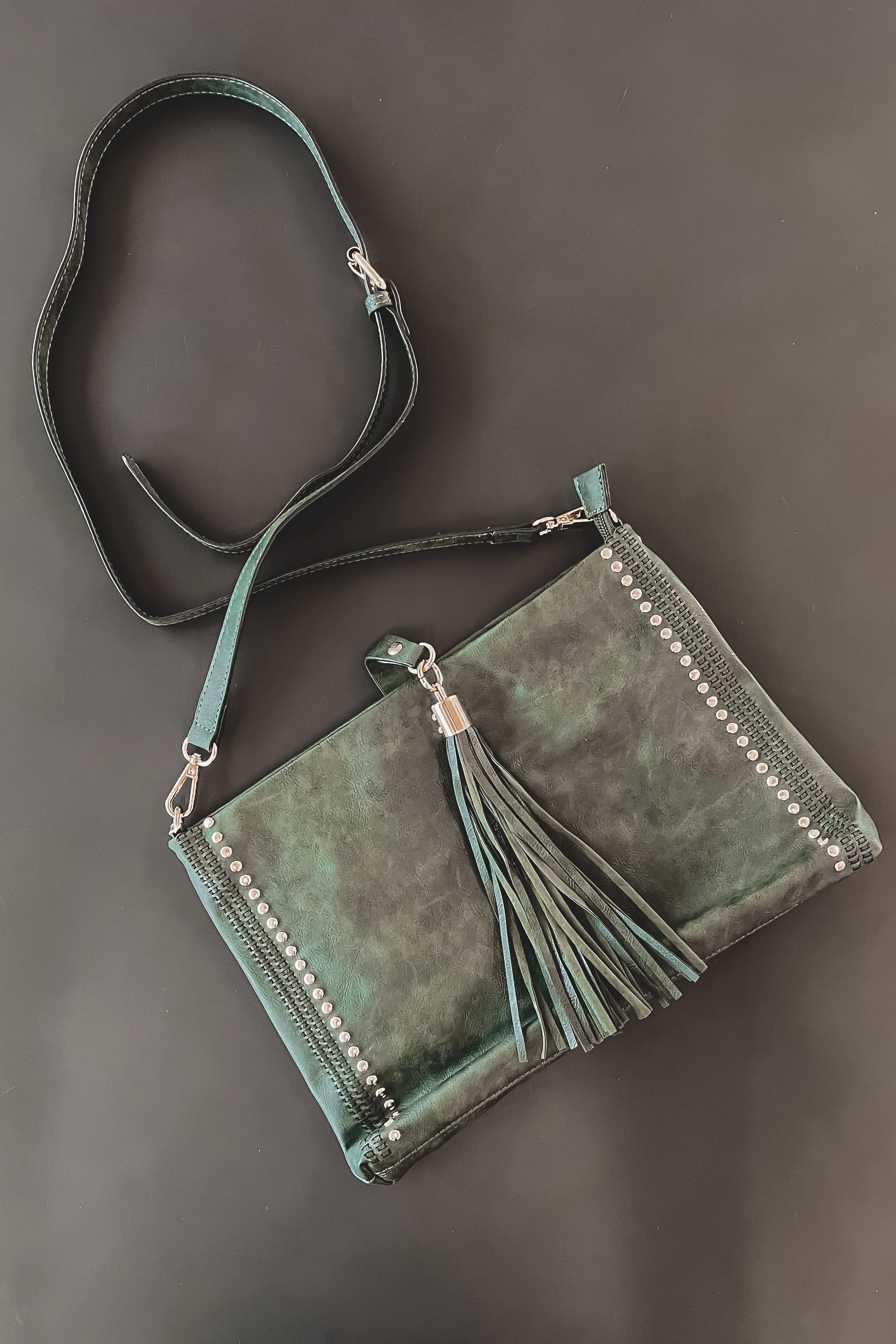 Oh So Chic Vegan Leather Crossbody Bag