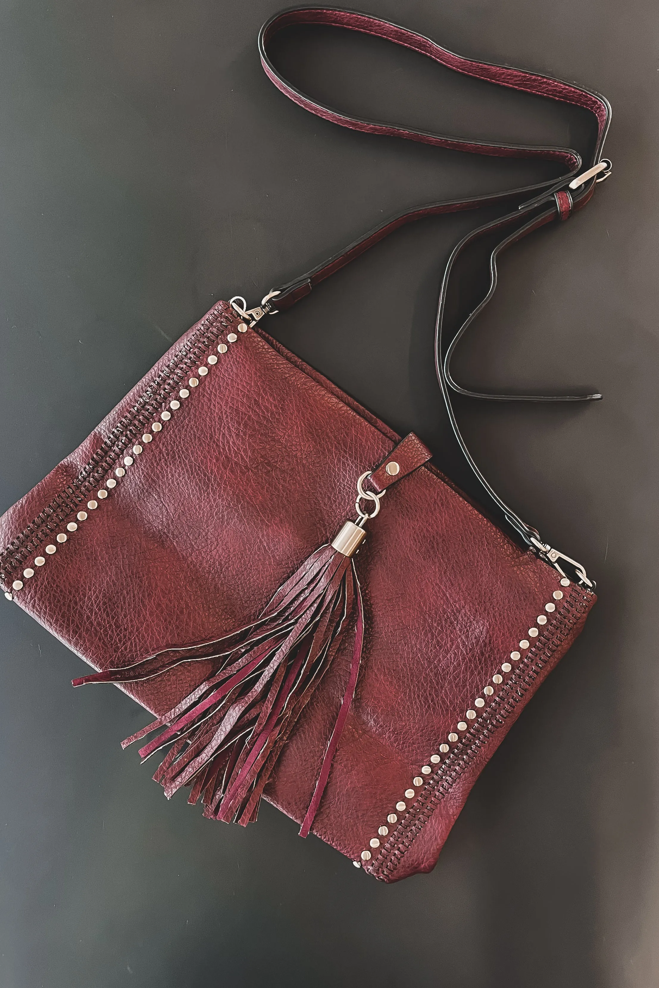 Oh So Chic Vegan Leather Crossbody Bag