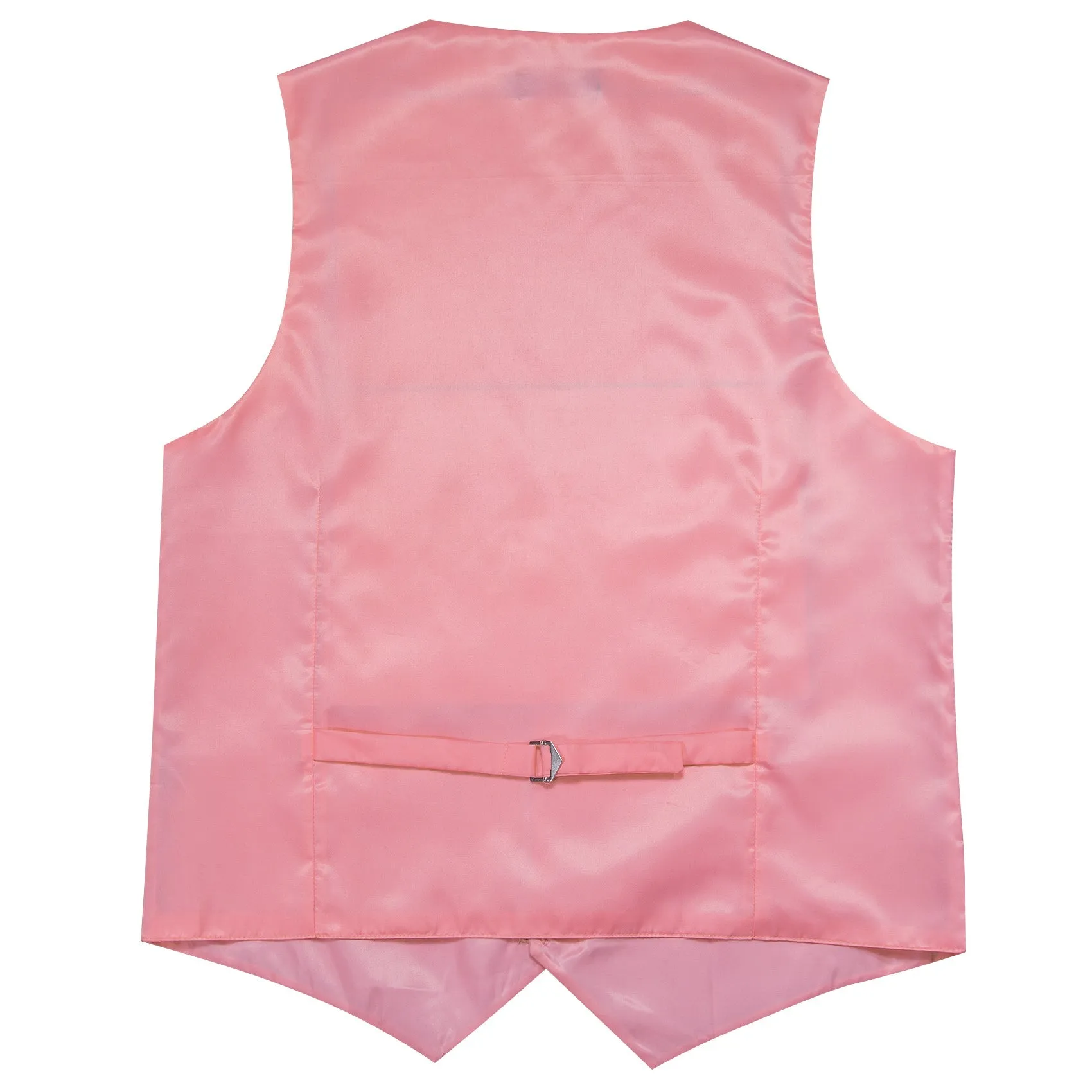 Pink Solid Splicing Jacquard Men's Vest