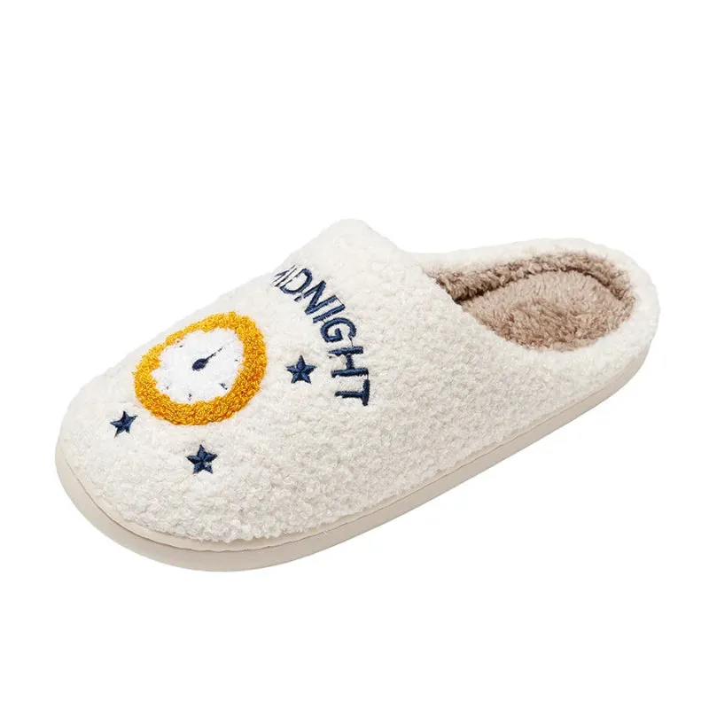 Plush Moon and Star Indoor Slippers