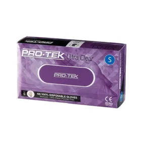 ProTek Ultra Clear Vinyl Gloves Powder Free Small