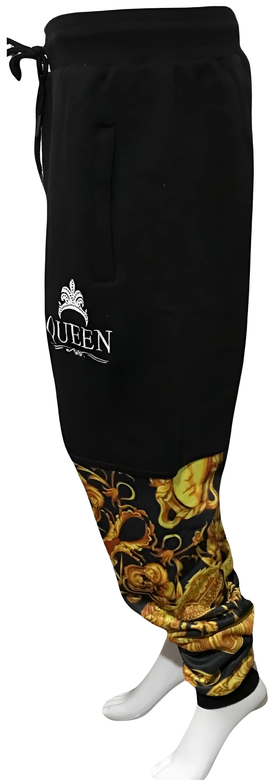 ^QUEEN V3R$@C3^ LUXURY CUT & SEW JOGGER SWEATPANTS (UNISEX) (EMBROIDERY)