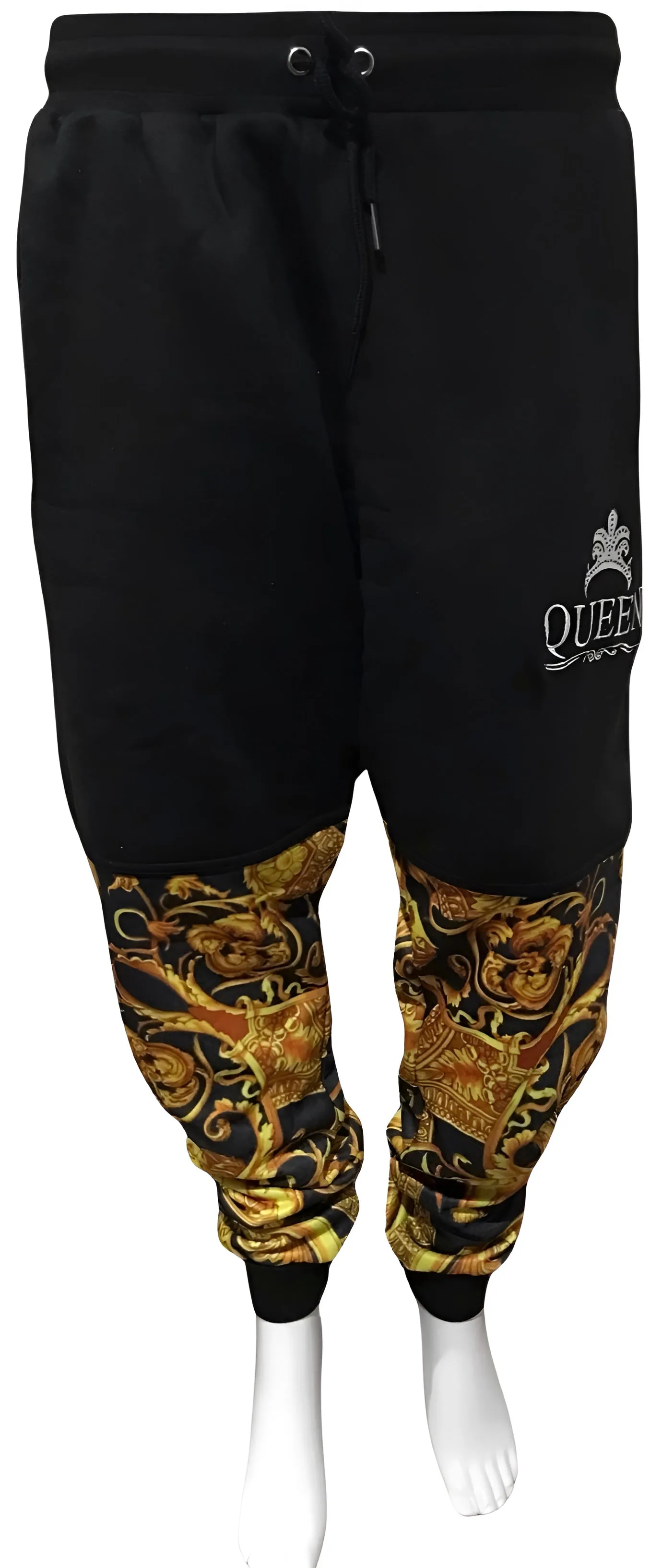 ^QUEEN V3R$@C3^ LUXURY CUT & SEW JOGGER SWEATPANTS (UNISEX) (EMBROIDERY)