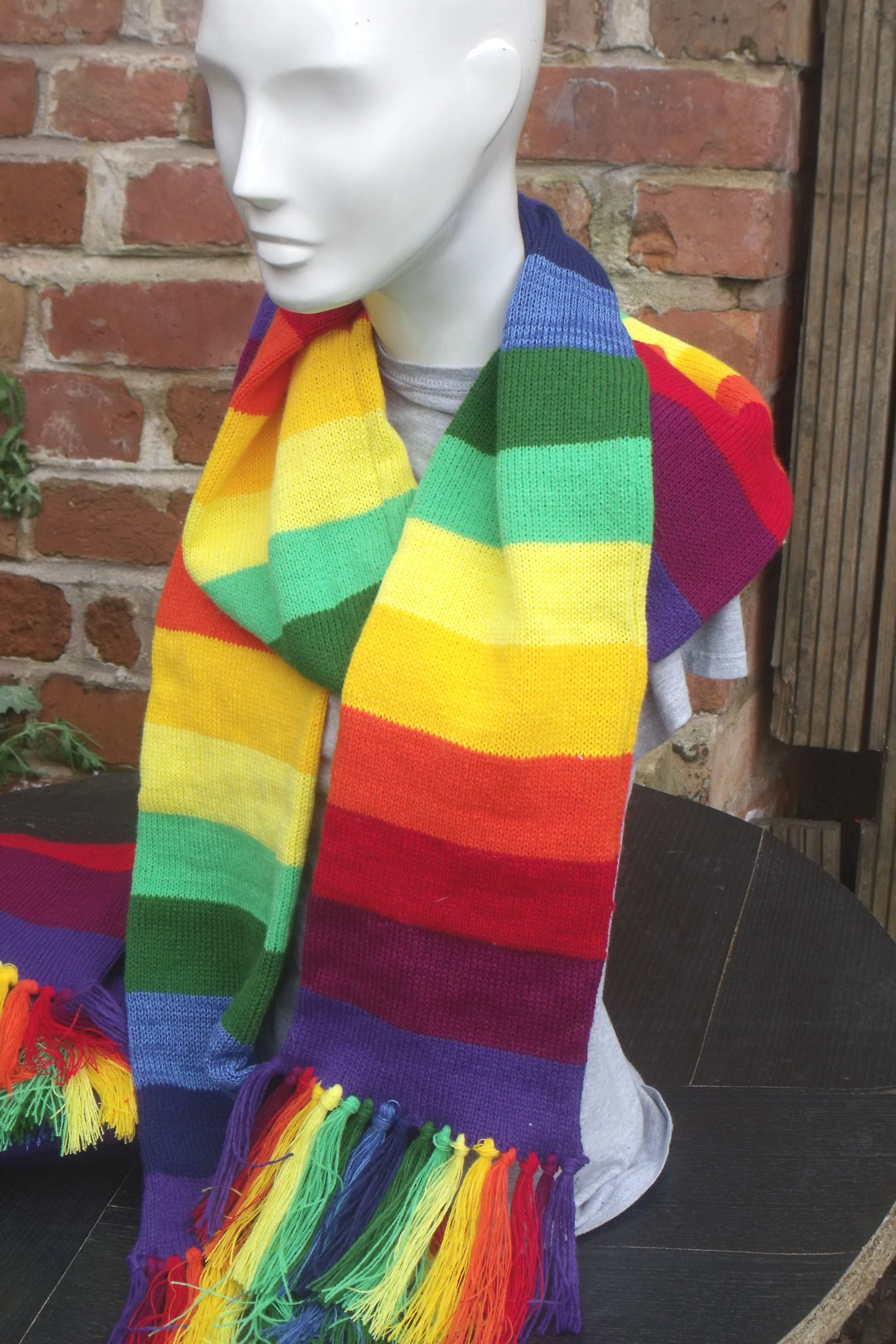 Rainbow Hippie scarf, Gay Pride, LGBT. 6ft double thickness alternative clothing