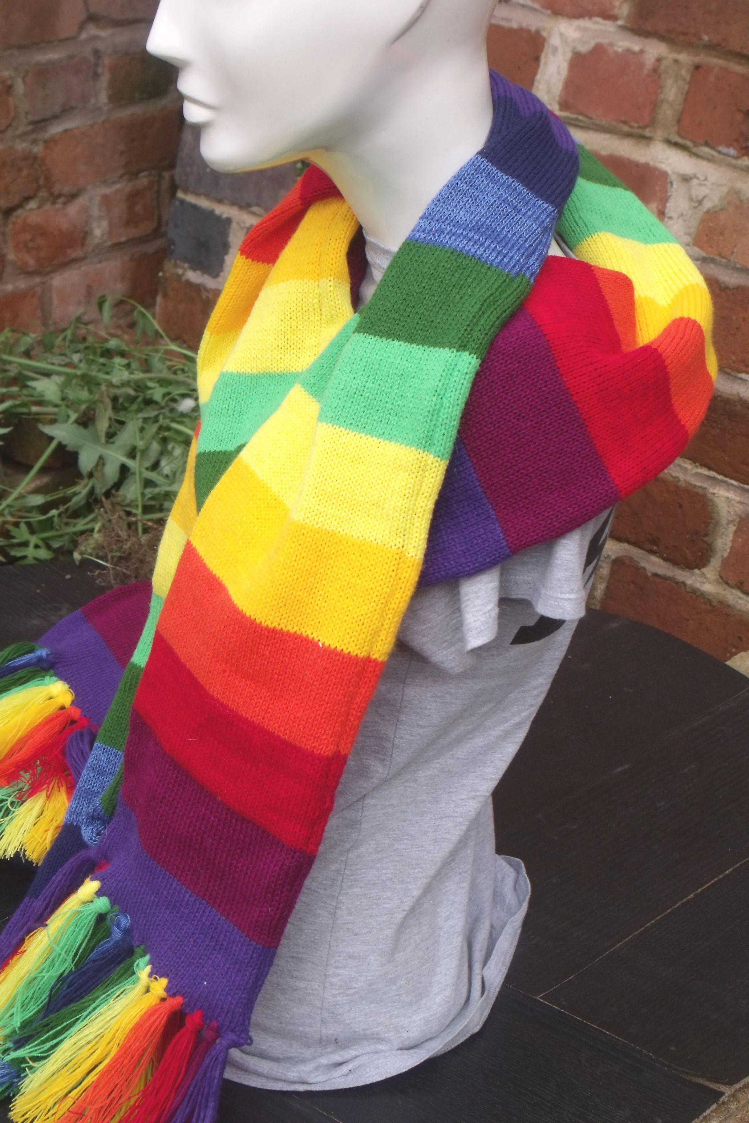 Rainbow Hippie scarf, Gay Pride, LGBT. 6ft double thickness alternative clothing