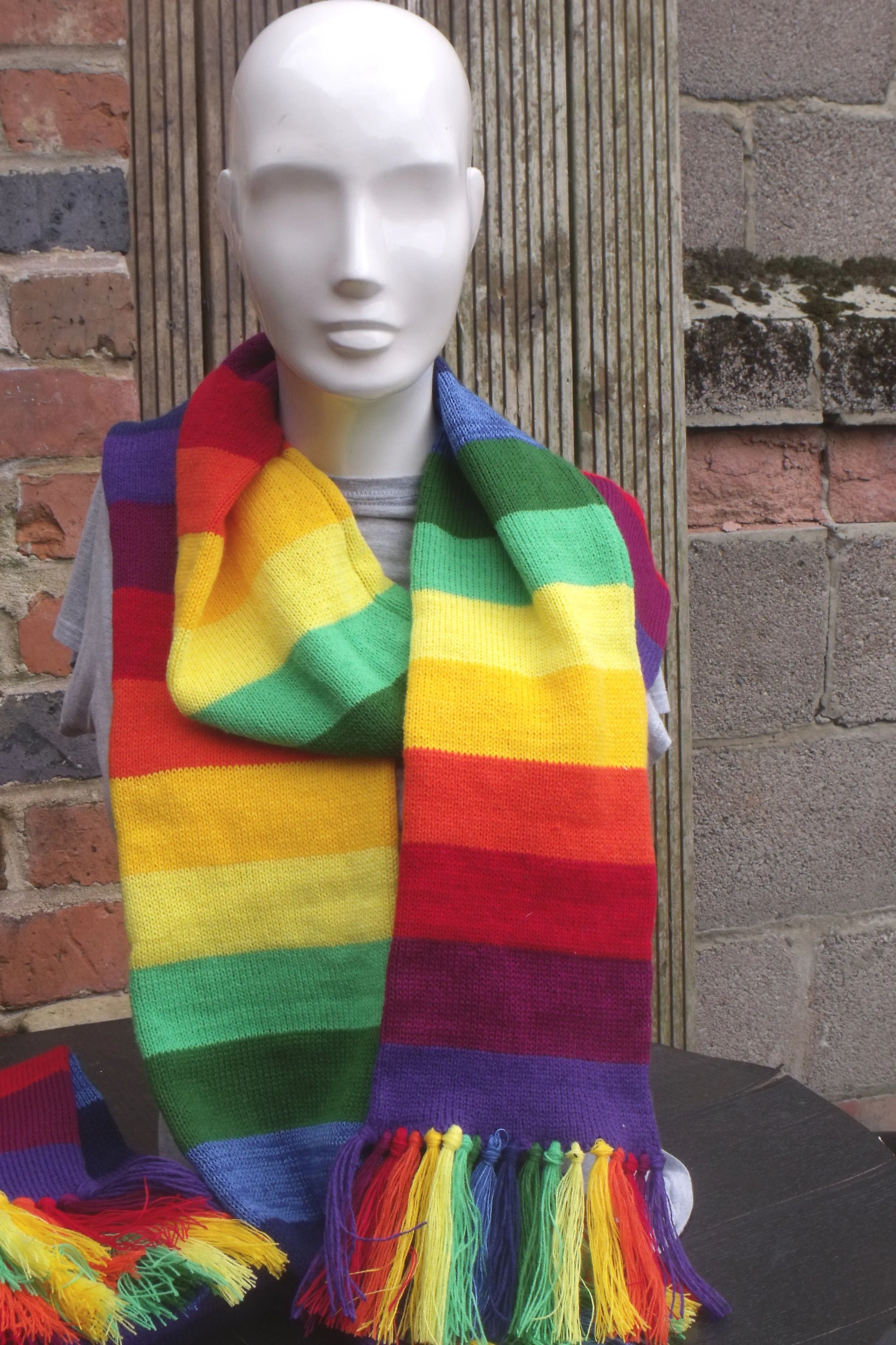 Rainbow Hippie scarf, Gay Pride, LGBT. 6ft double thickness alternative clothing