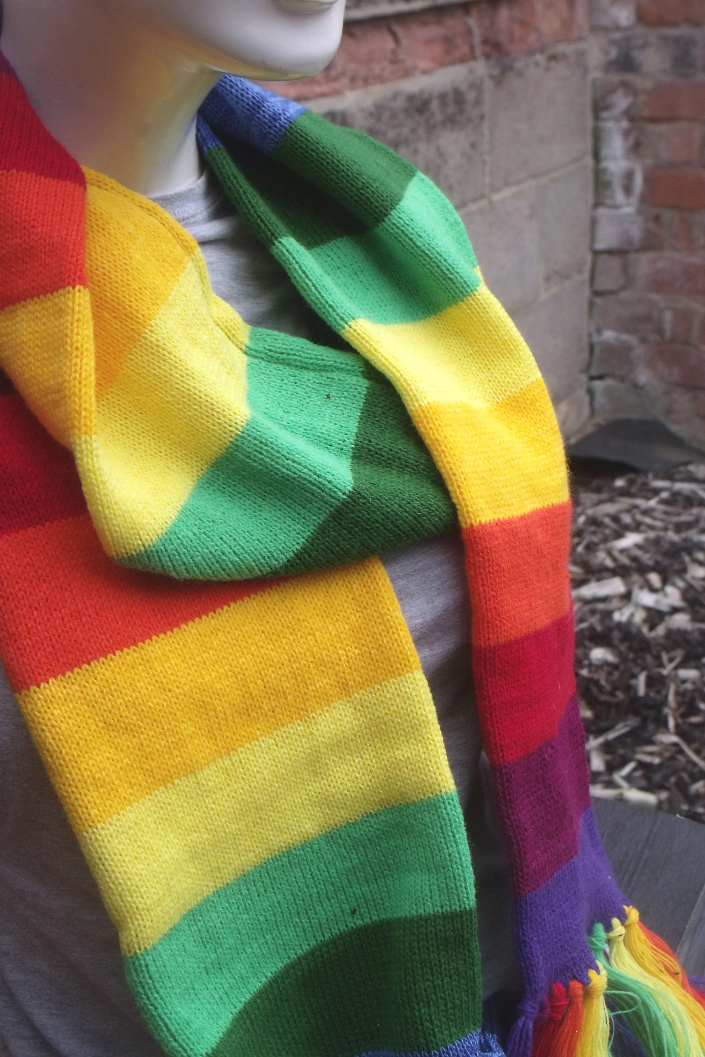 Rainbow Hippie scarf, Gay Pride, LGBT. 6ft double thickness alternative clothing