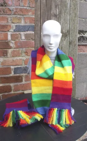 Rainbow Hippie scarf, Gay Pride, LGBT. 6ft double thickness alternative clothing