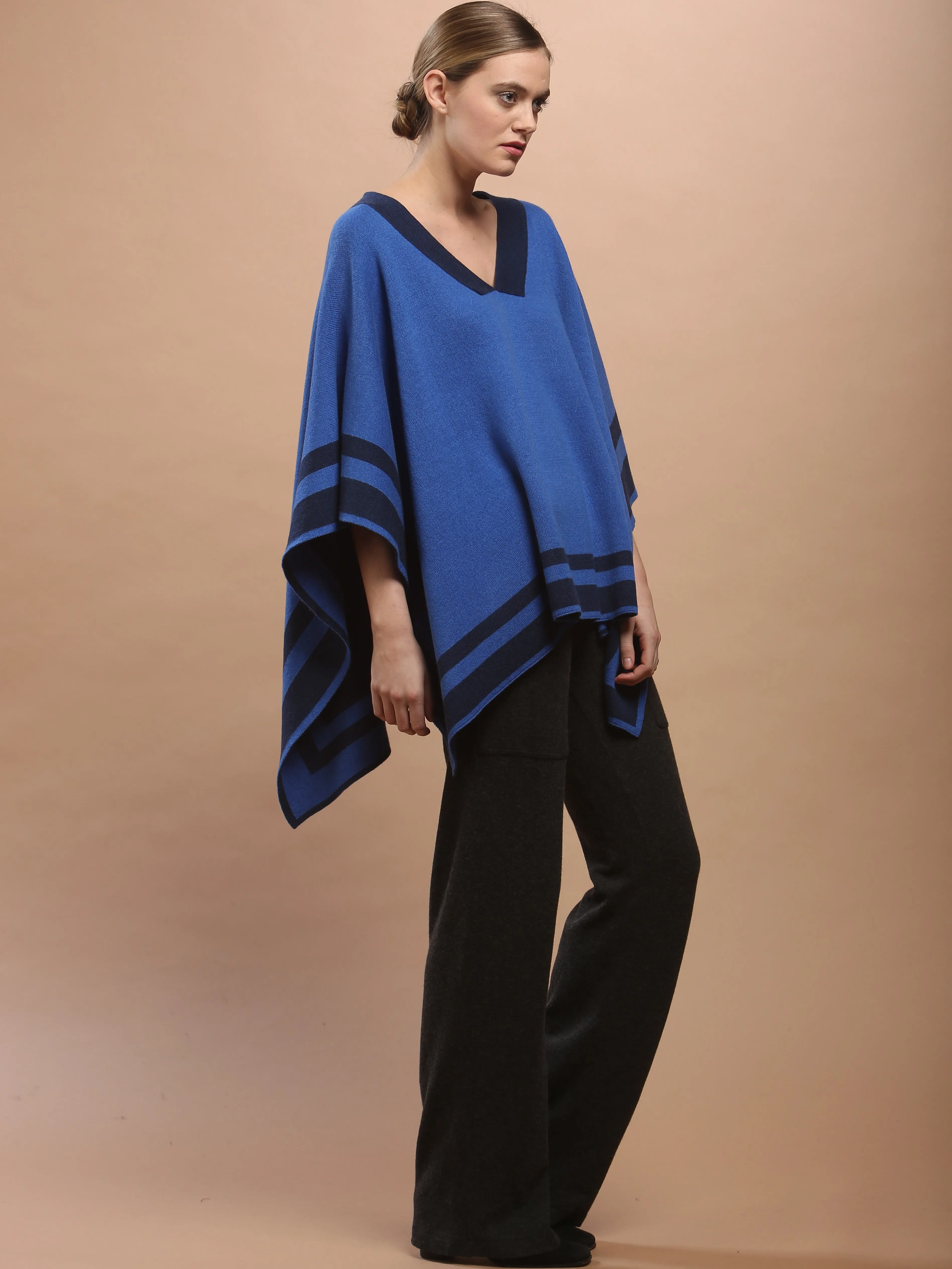 Reversible V Neck Poncho