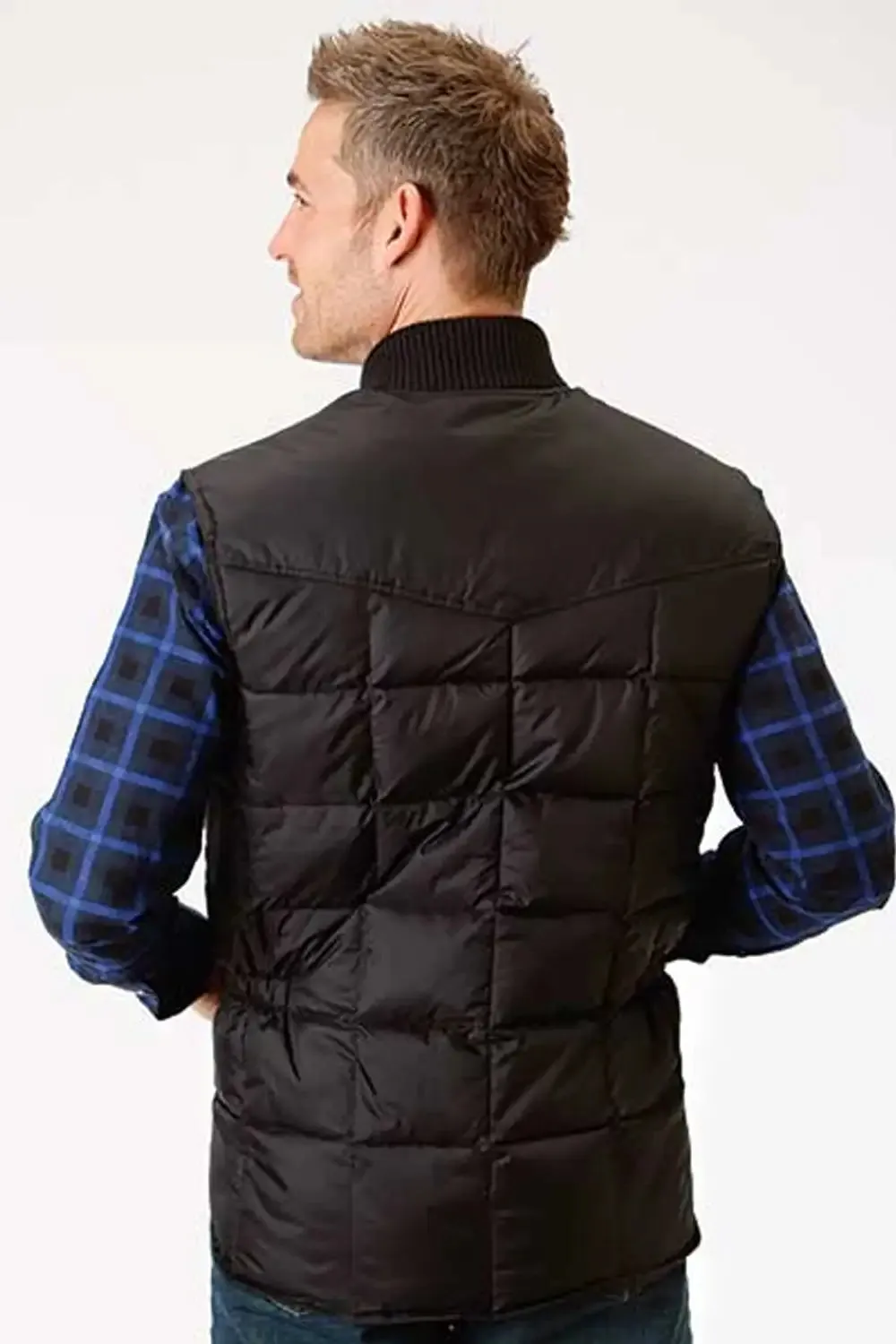 Roper 1473 Quilted Vest (Black) - Men's Vest