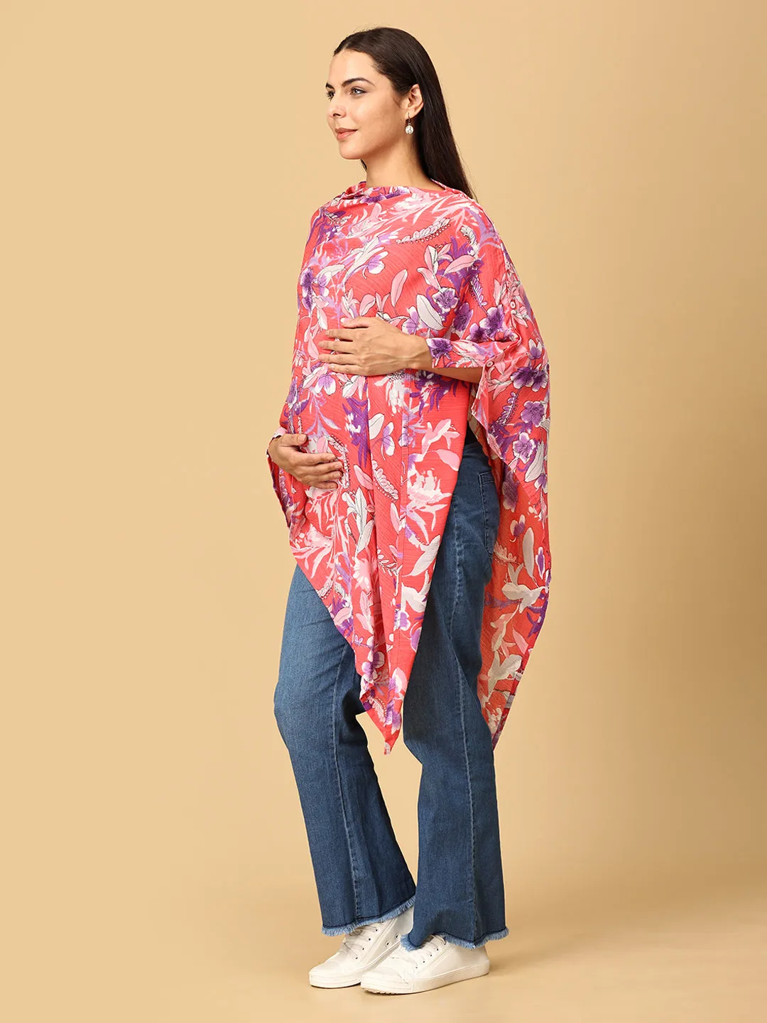 Rosy Bloom Nursing Cover And Top