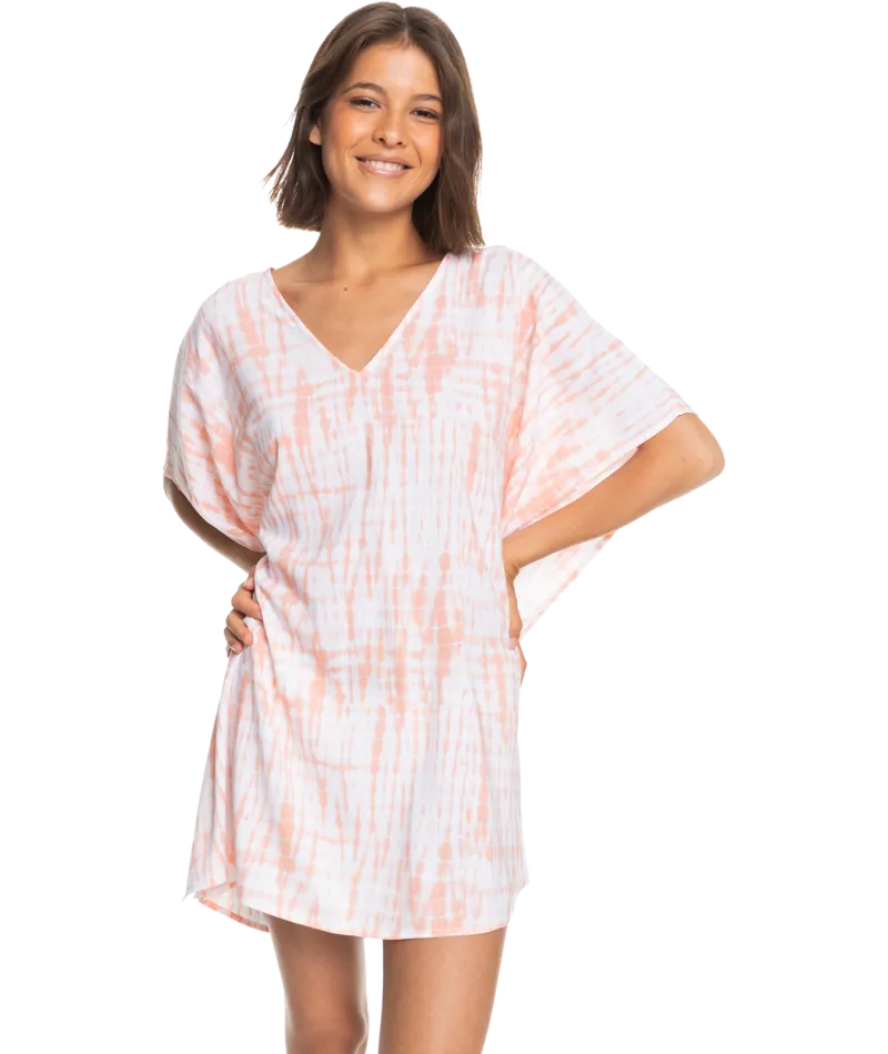 Roxy Not Anyone Poncho Dress-Peach Bud