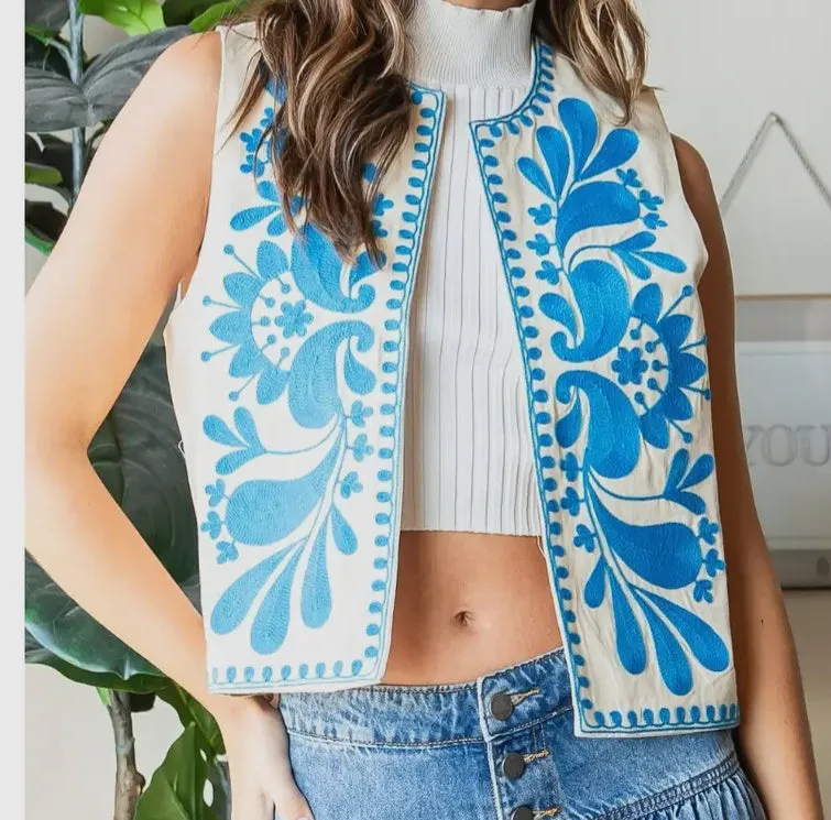 San Mateo Embroidered Vest